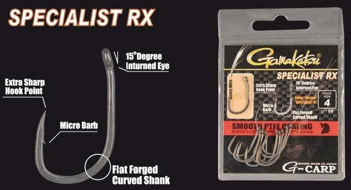 Hooks G-Carp Specialist RX Black Nickel, 10pieces/envelope – fishingmania