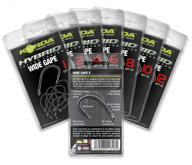 Hooks Korda Wide Gape, 10pcs/envelope