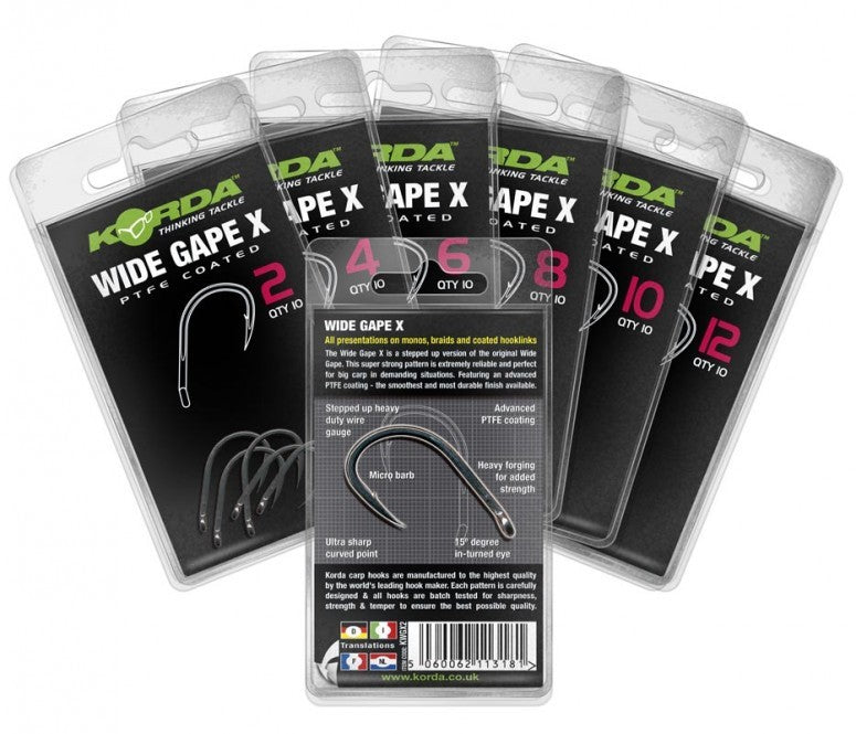 Hooks Korda Wide Gape X, 10pcs/envelope