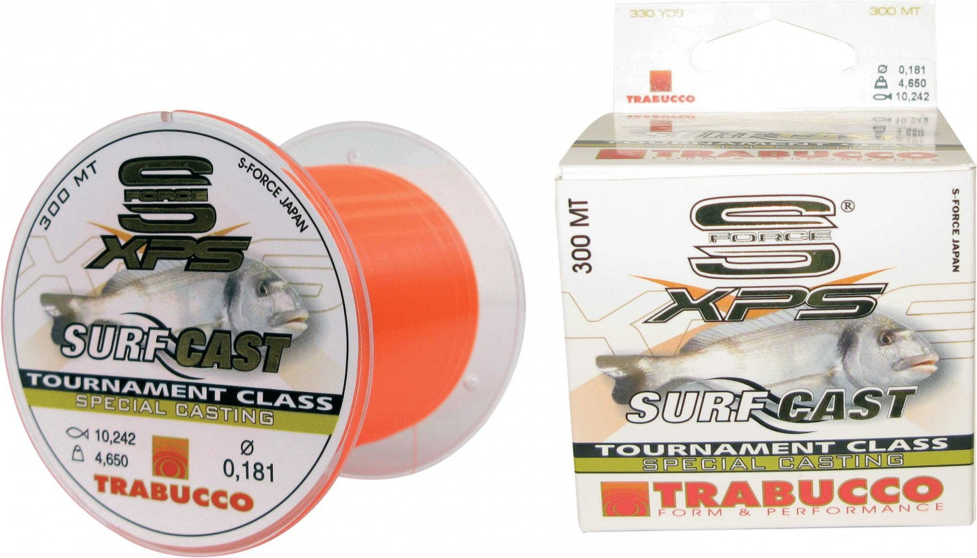 Monofilament Trabucco S-Force XPS Surf Cast 300m diameter 0.35mm