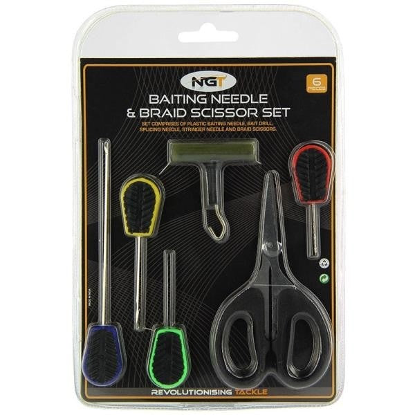 Set Baiting Needles & Braid Scissors 6pcs
