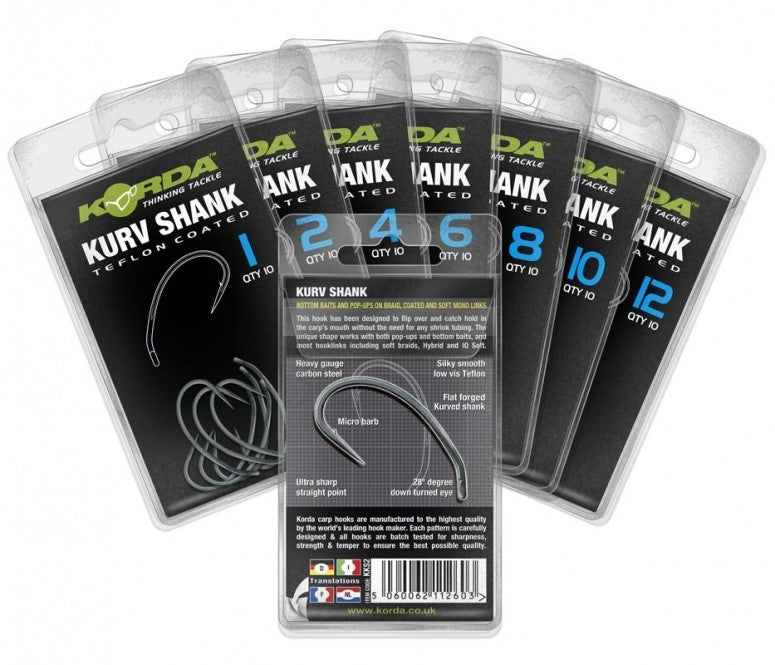 Hooks Korda Kurv Shank, 10pcs/envelope